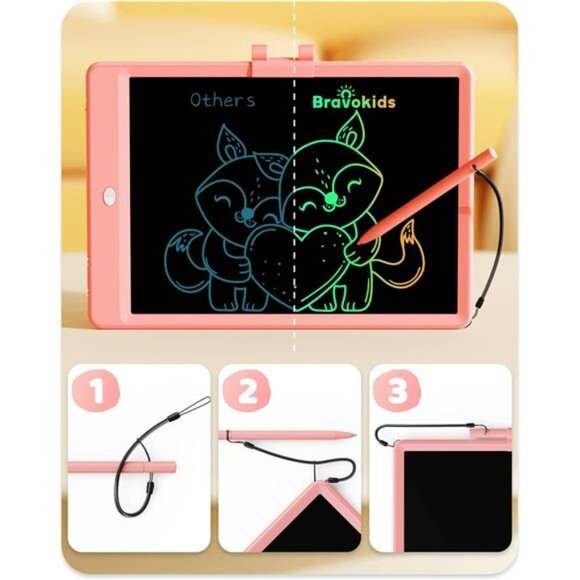 10Inch LCD Writing Tablet for 3-8Year Olds-Electronic Drawing Pad & Doodle Board - Picture 2 of 7